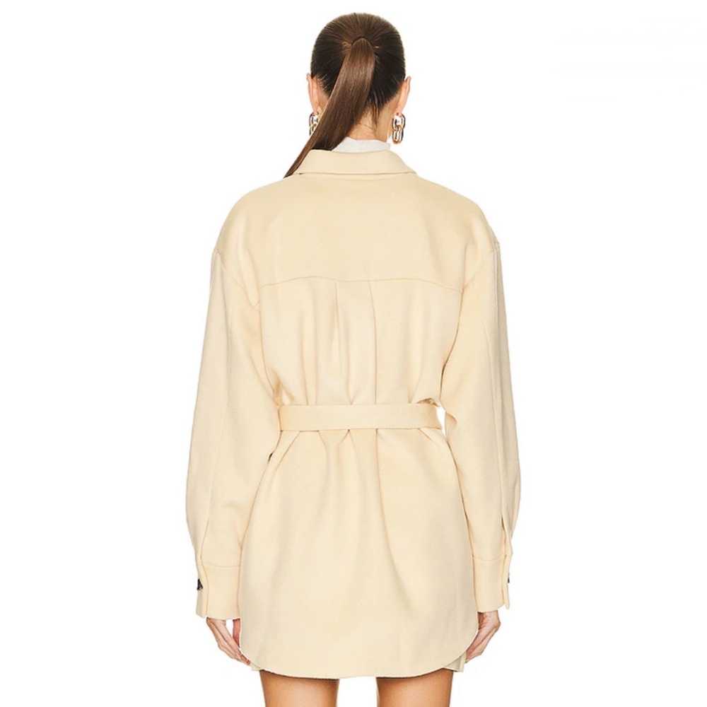 Aeron Richmond Wool Belted Shirt Jacket NWT 6 US / 38 EU Cream - Picture 3 of 11